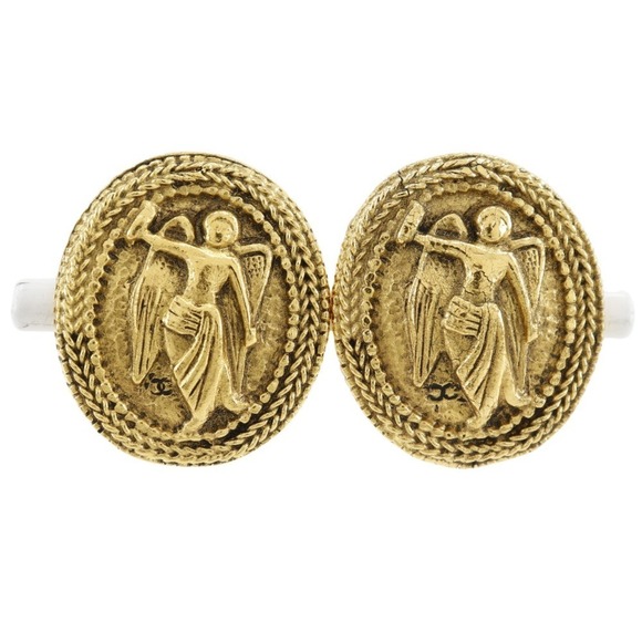 CHANEL Gold Coco Mark Earrings - Picture 1 of 6